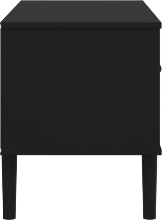 Image du produit VidaXL Meuble TV SENJA aspect rotin noir 106x40x49 cm