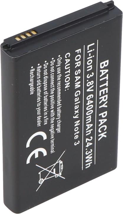 Image du produit AccuCell Batterie Samsung Galaxy Note 3, Note III, B800BE, B800BU avec boîtier noir