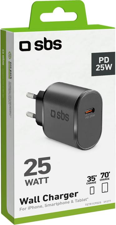 Image du produit SBS Chargeur USB-C PD 25W noir (25 W)