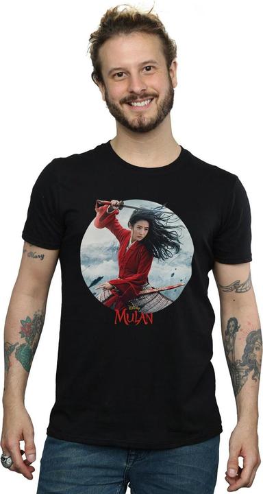 Actual product image Disney Mens Mulan Movie Sword Poster T-Shirt (4XL)