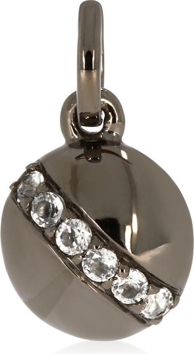 Xen Anhänger mit 6 Weisstopase ca. 0,24 ct. Black Rhodium (925 Sterling Silber)