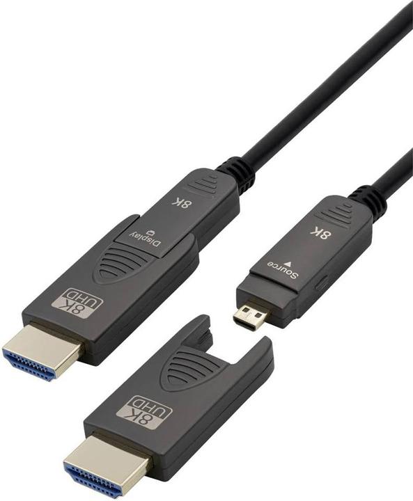 Image du produit Transmedia Câble HDMI fibre optique (HDMI 2.1, 8k@60Hz, eARC) (25 m, HDMI)