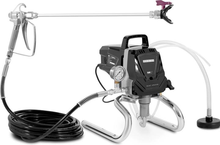 MSW Farbsprühsystem Wandfarbe Farbsprühgerät Farbspritzgerät 1010 W Schlauch 10 m
