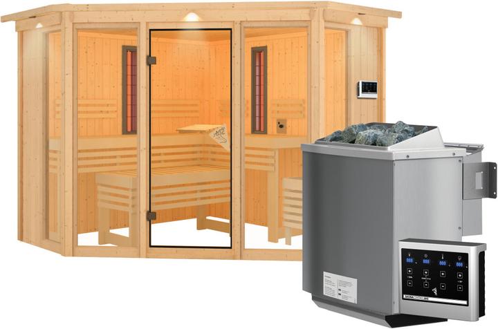 Image du produit Karibu Cabine infrarouge Asta accès d'angle, couronne (9 KW Bio contrôle externe)