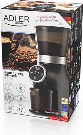 Produktbild Adler AD 4450 Burr coffee grinder, Black (EU-Stecker)