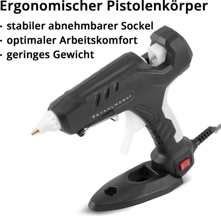 Produktbild Stahlwerk Heissklebepistole HKP-100DT ST mit Rückschlagventil und 100 Watt