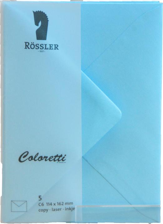 Produktbild Magni 220705517 - Coloretti Briefumschläge, 80 g/m², DIN C6, himmelblau, 5 Stück (C6, 5 x)
