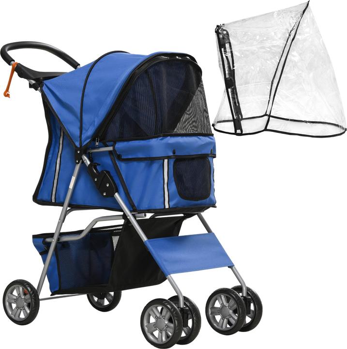 Actual product image PawHut Dog buggy with rain cover (Dog, Foldable)