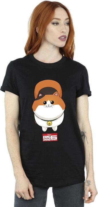 Actual product image Disney Womens/Ladies Big Hero 6 Baymax Kitten Face Cotton Boyfriend T-Shirt (XXL)