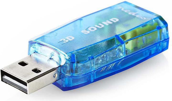 Immagine prodotto Nedis Scheda audio 5.1 USB 2.0 Connessione microfono: 1x 3,5 mm Connessione cuffie: 3,5 mm Maschio Nero (USB)