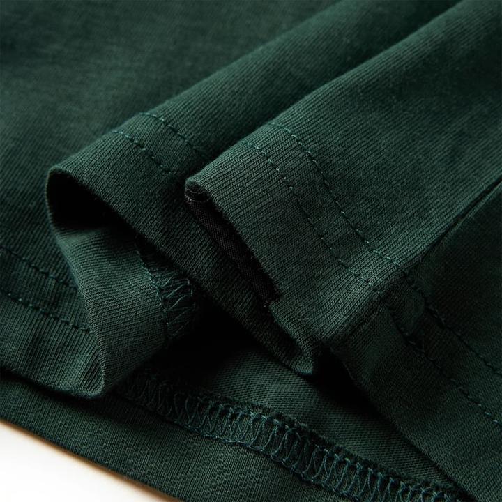 Immagine prodotto VidaXL Camicia a maniche lunghe per bambini verde scuro 116,Materiale: 100 (116)