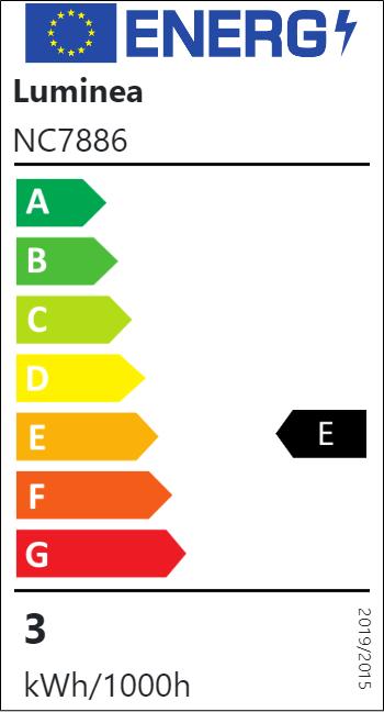 Label énergétique Luminea Lot de 4 ampoules LED, E27, 3 watts, G45, 240 lumens, blanc chaud (E27, 3 W, 240 lm, 4 x, C)