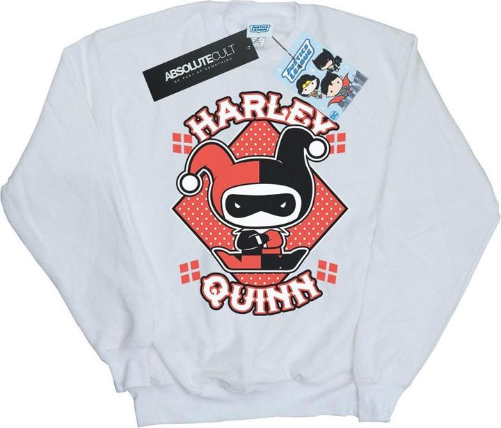 Immagine prodotto Chibi Harley Quinn Badge Felpa Ragazze (140, 146)