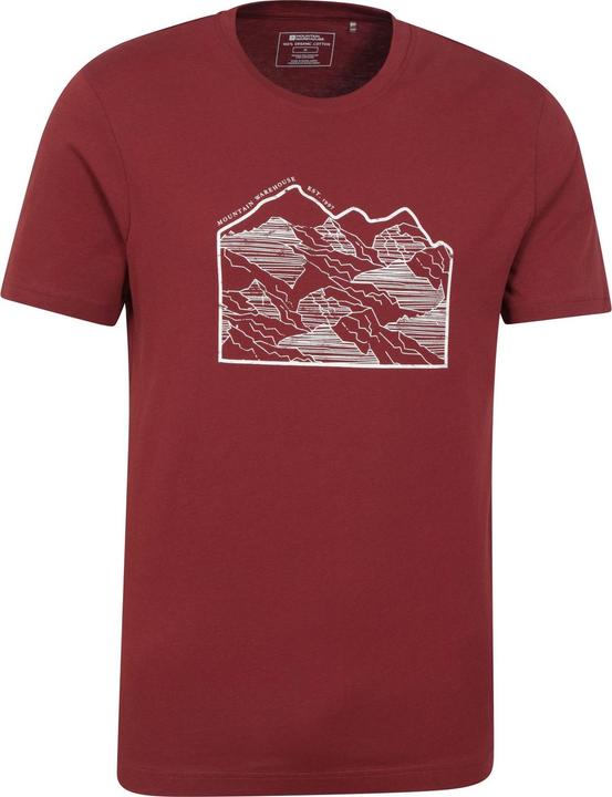 Actual product image Mountain Warehouse Mens Linear Organic T-Shirt (L)
