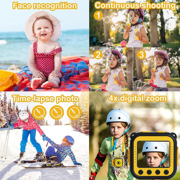 Actual product image Prograce Kids Camera, Waterproof, Yellow