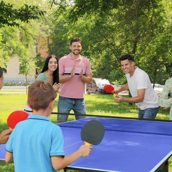 Immagine prodotto Swisshandel24 Tischtennisplatte klappbar, 2 Schläger, 3 Bälle, Blau