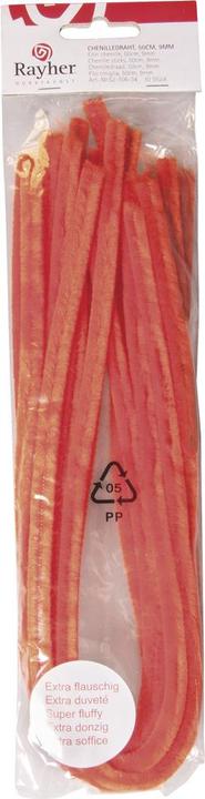 Actual product image Rayher Chenille wire, orange, 10 pieces (0.50 m)