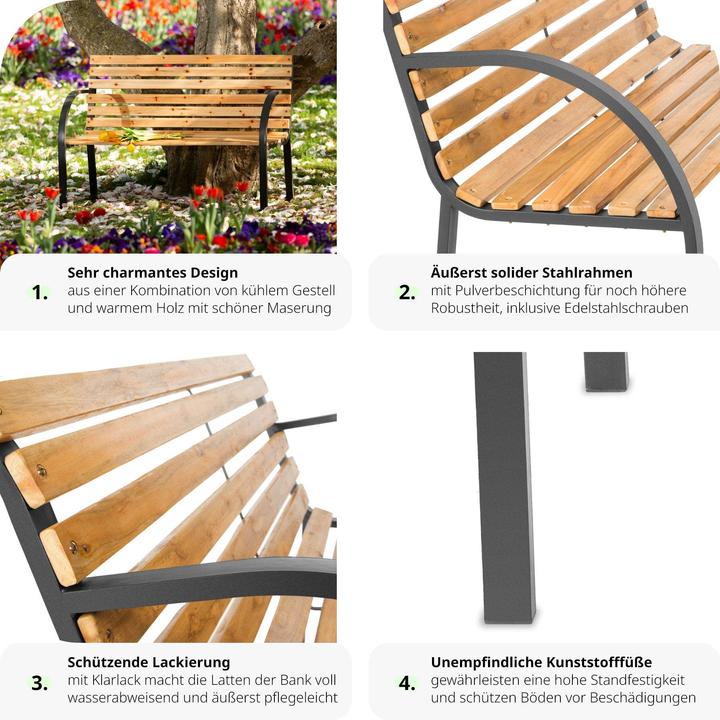 Actual product image tectake Garden bench Micha
