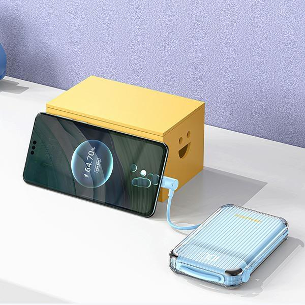 Actual product image Awei PowerBank P89K 10000mAh 38,5W czarny/black + kable PD/Lightning (10000 mAh, 38.50 W)