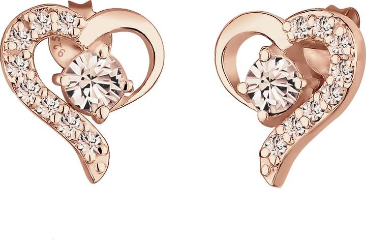 Image du produit Elli Boucles d'oreilles coeur amour cristaux 925 argent Darling (Cristal de verre, Argent sterling 925)