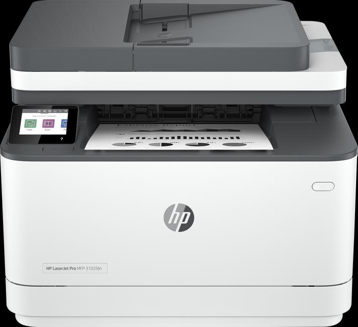 Actual product image HP LaserJet Pro MFP 3102fdn (Black and white)