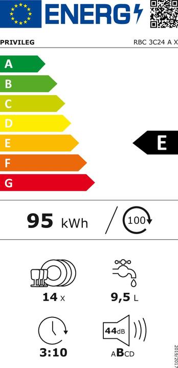 Etichetta energetica Whirlpool RBC 3C24 A X