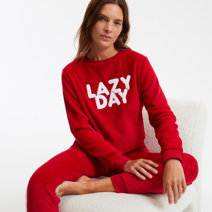 Image du produit So'home Pyjama en polaire avec écriture (42)