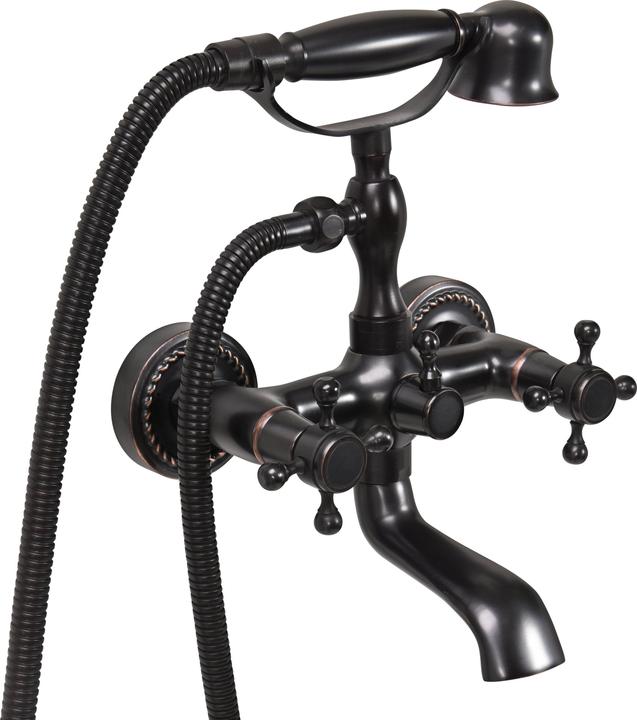 Produktbild Toya Badewannenarmatur RETRO BLACK 1