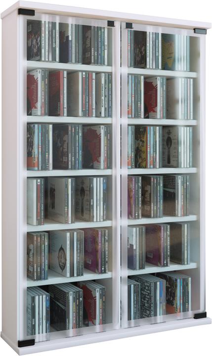Immagine prodotto VCM Galleria di legno CD DVD Stand Shelf con porta di vetro (60 x 18 x 92 cm)