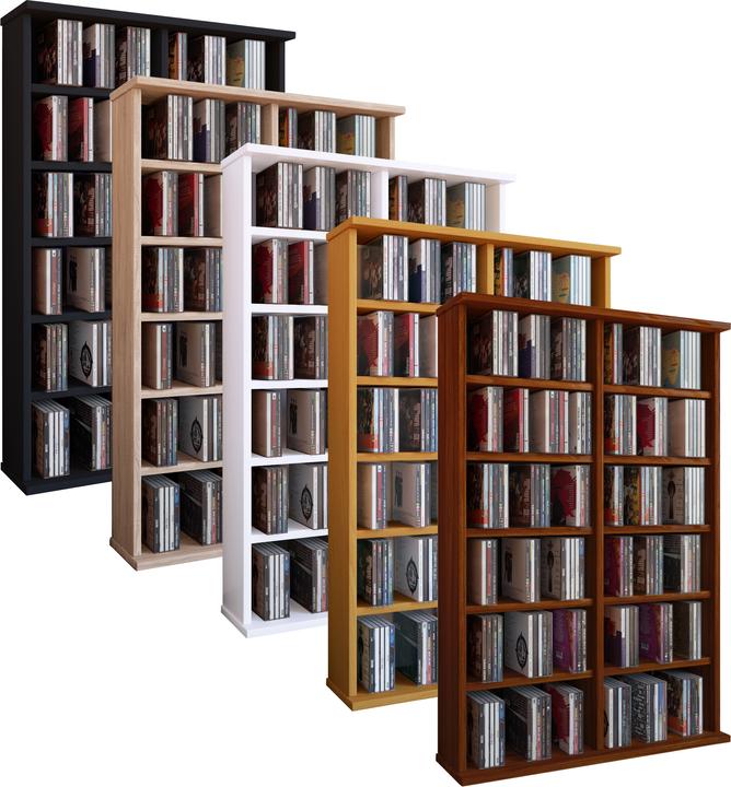 Actual product image VCM Wood CD DVD Stand Shelf Ronul (60 x 18 x 92 cm)