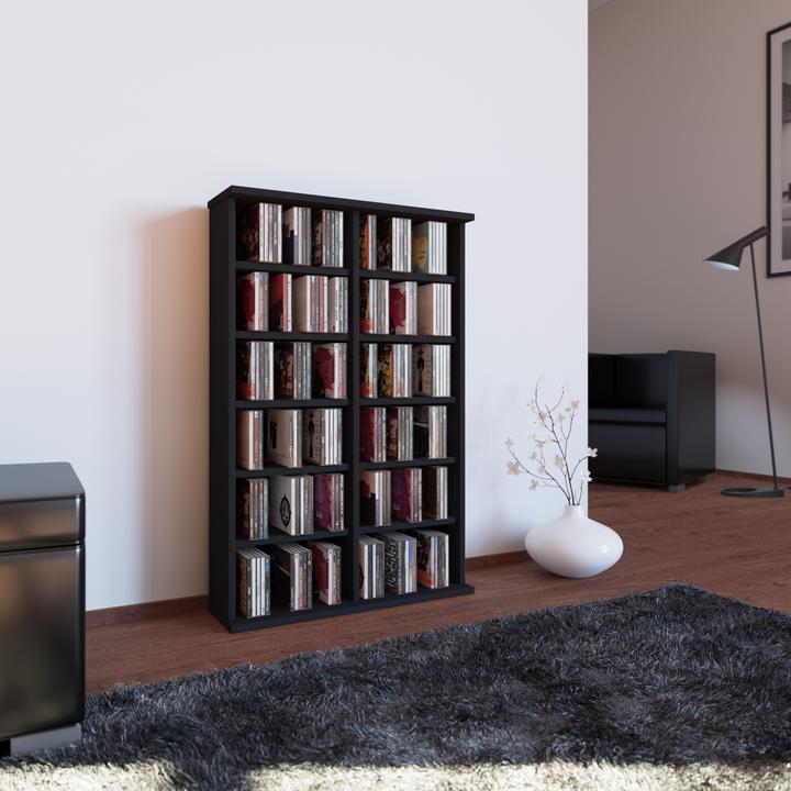 Actual product image VCM Wood CD DVD Stand Shelf Ronul (60 x 18 x 92 cm)