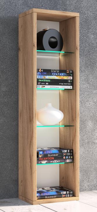 Actual product image VCM Shelf DVD CD Furniture Storage Wooden Shelf Floor Standing Furniture "Rasato L (21 x 14 x 77 cm)