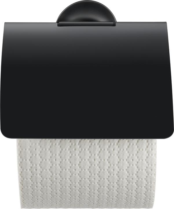 Produktbild Duravit Papierrollenhalter STARCK T mit Deckel schwarz matt