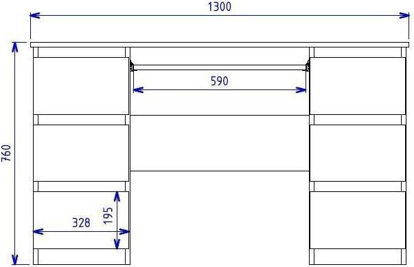 Actual product image Topeshop KUBA SONOMA computer table oak colors