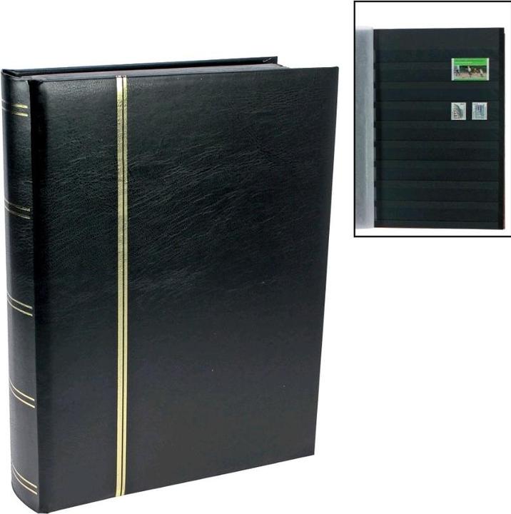 Schwäbische Albumfabrik Briefmarkenalbum 64 Seiten schwarz. Einband schwarz.Format ca. 230 x 305 mm.Luxusausführung. (230 x 305 mm)