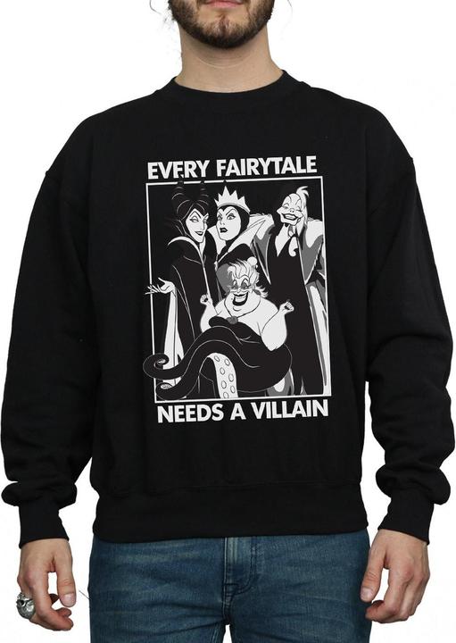 Actual product image Disney Mens Every Fairy Tale Needs A Villain Sweatshirt (XL)