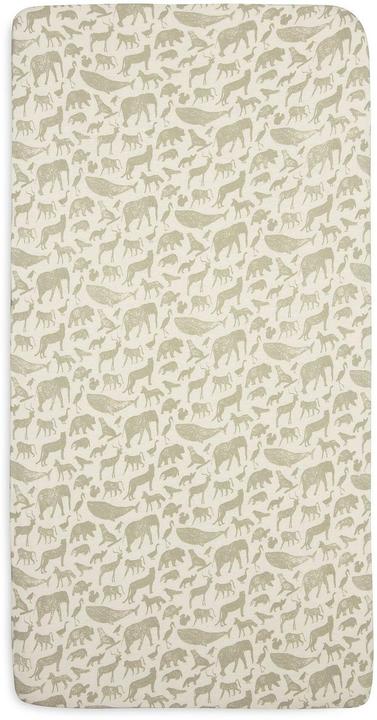 Actual product image Jollein Animals Olive Green fixed sheet 60 x 120 cm (60 x 120 cm)