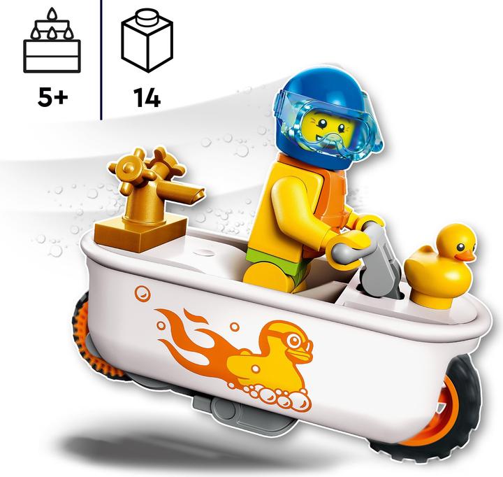 Actual product image LEGO Bathtub stunt bike (60333, LEGO City)