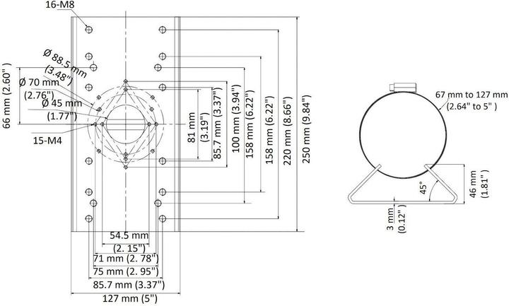 Actual product image Hikvision DS-1275ZJ-SUS (Mounting kit)