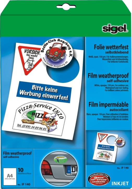 Actual product image Sigel InkJet films (270 g/m², 10 x)