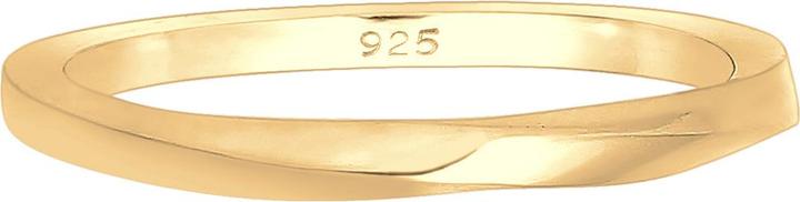 Image du produit Elli Bague Basic Bague à ruban Torsadée Classique Tendance 925 Argent (56, Argent 925)