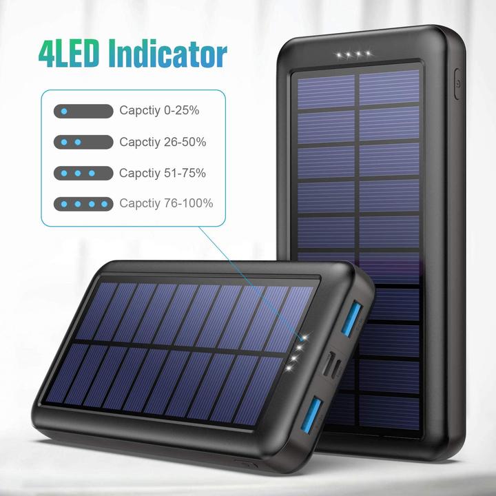 Produktbild QTshine Solar-Powerbank (26800 mAh, 99.16 Wh)
