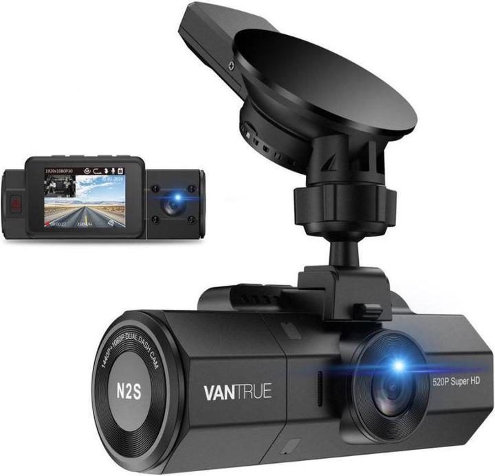 Vantrue N2S Dual (Ricevitore GPS, Accumulatore di carica elettrica, 4K)