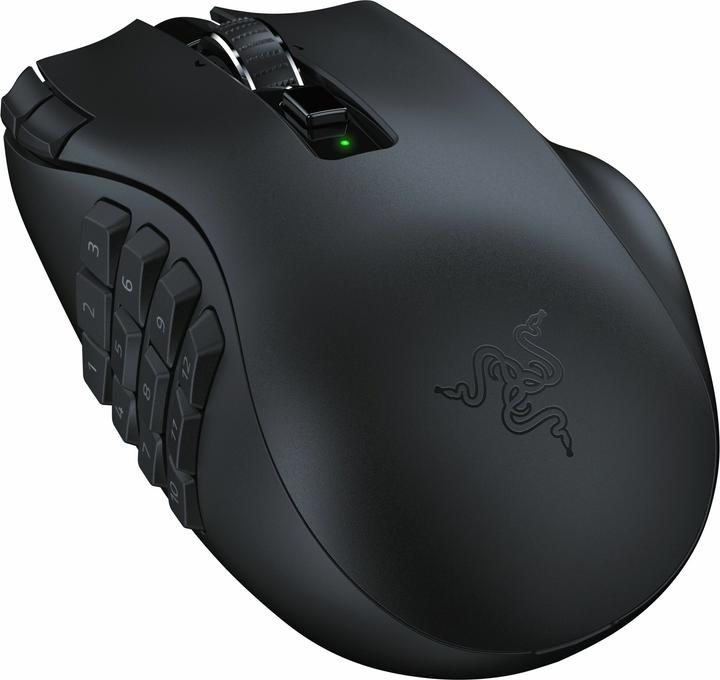 Produktbild Razer Naga V2 HyperSpeed für Spiele, 2,4 GHz, Bluetooth, Kabellos, Schwarz (Kabellos)