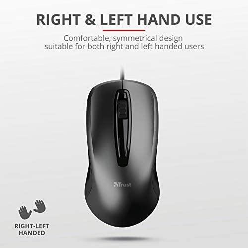Produktbild Trust Carve Maus USB Typ-A Optisch 1200 DPI Beidhändig (Kabelgebunden)