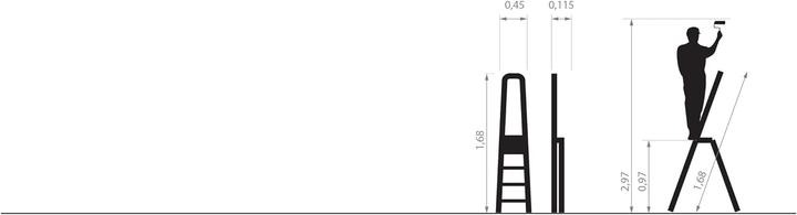 Actual product image Drabest Haushaltsleiter (Stile, 170 cm)