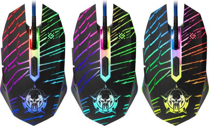 Actual product image Defender Gaming, wired, optical GM-590L DARK AGENT 12800dpi 6P Backlit Gaming Mouse (Cable)