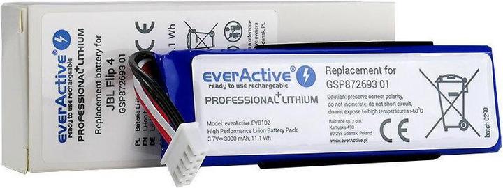 Actual product image Everactive Rechargeable battery EVB102 to bluetooth speaker JBL Flip 4 (1 pcs., Device specific, 3000 mAh)