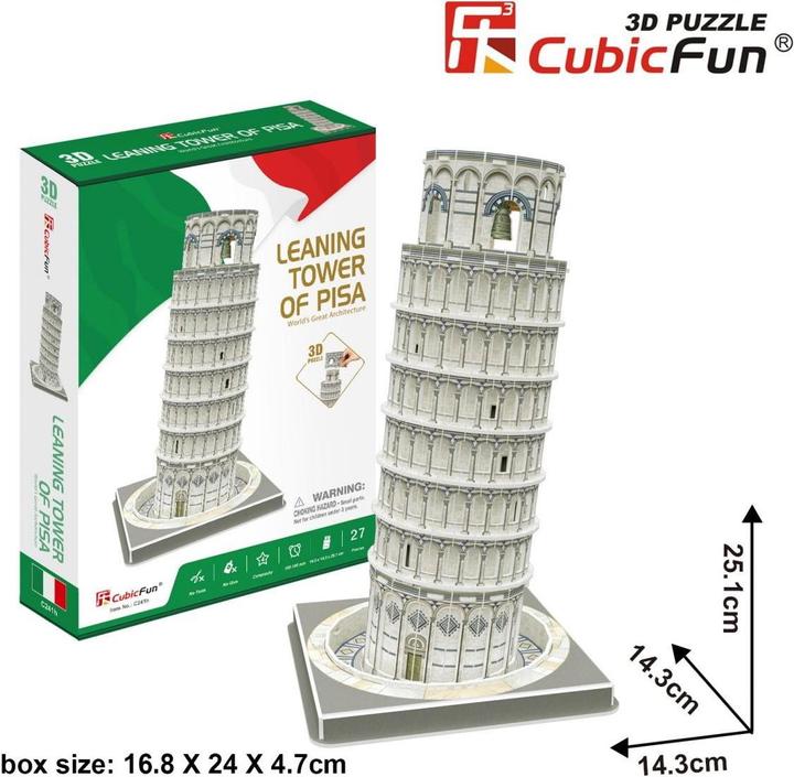 Actual product image Cubicfun Puzzle 3D The Leaning Tower of Pisa (27 pieces)