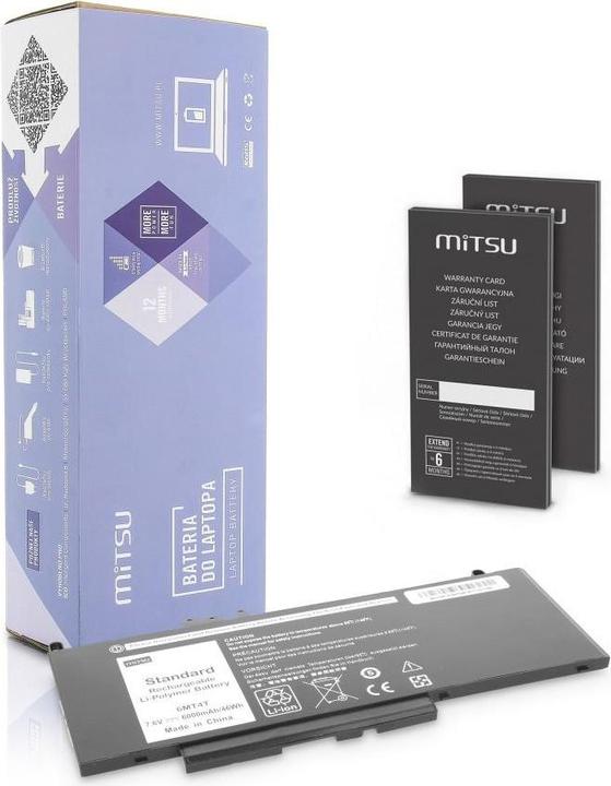 Actual product image Mitsu BATTERY BC/DE-E5470 (DELL 6000 MAH 46 WH) - Battery (4 Cells, 6000 mAh)